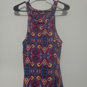 Express purple halter long top